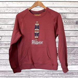 Surf Pendleton Brick Red Pullover‎ Crewneck Sweat Shirt Women's SZ S